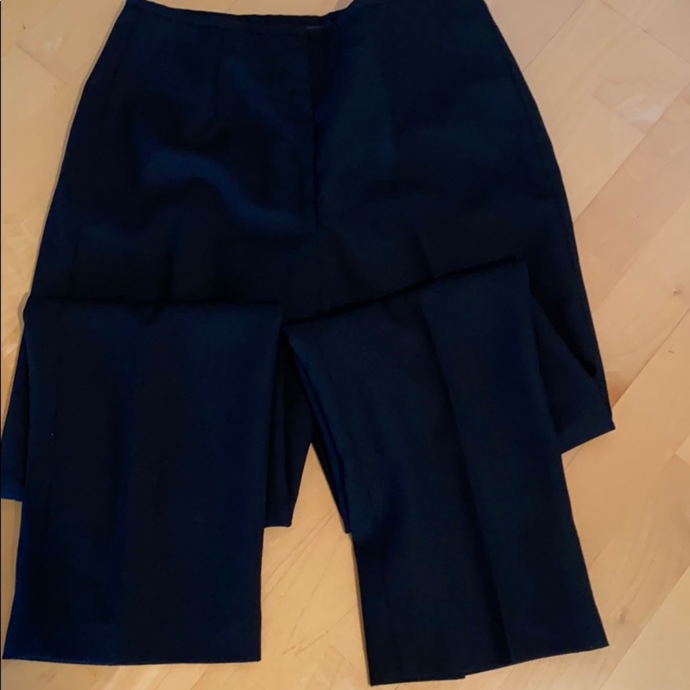 Black wool pants